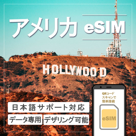 …World one eSIM…アメリカ
